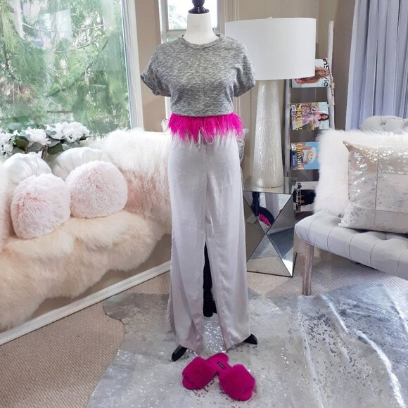 EUC Joe Fresh grey silver pajama sleepwear loungewear pants, L - Picture 2 of 10